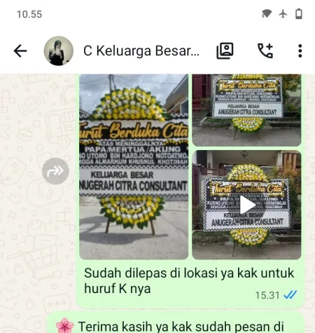 Pengiriman Papan Bunga Duka Tipar Raya Jambe