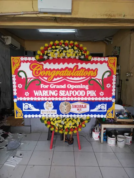 Papan Bunga Ucapan Selamat Tipar Raya Jambe